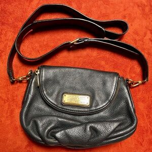 MARC by MARC JACOBS Black CAVIAR Leather Crossbody Bag Purse